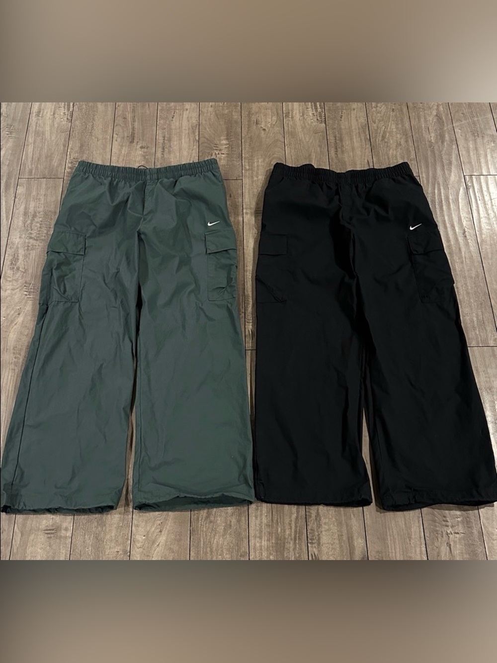 Nike Wide Leg Cargo Pants Duo — Green & Black